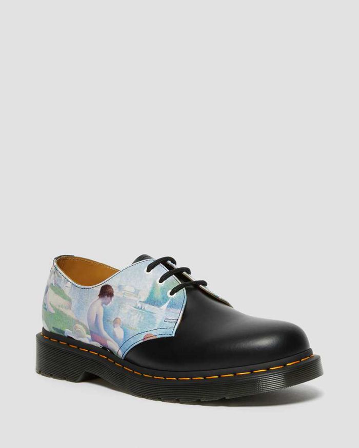 Dr Martens Mens 1461 The National Gallery Seurat Oxfords Black - 49502UCWL